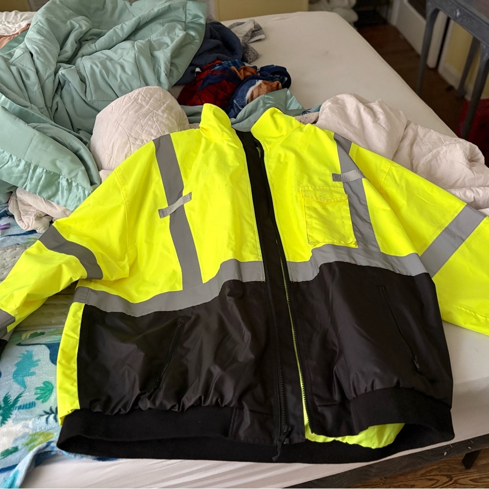 High-Visibility Yellow and Black Jacket